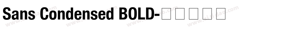 Sans Condensed BOLD字体转换